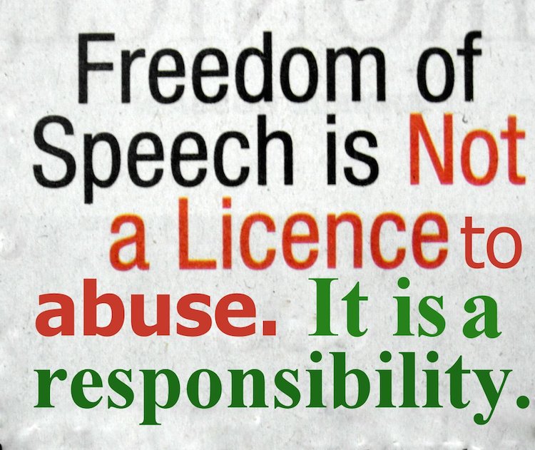 Freedom of Speech is the right of all free people