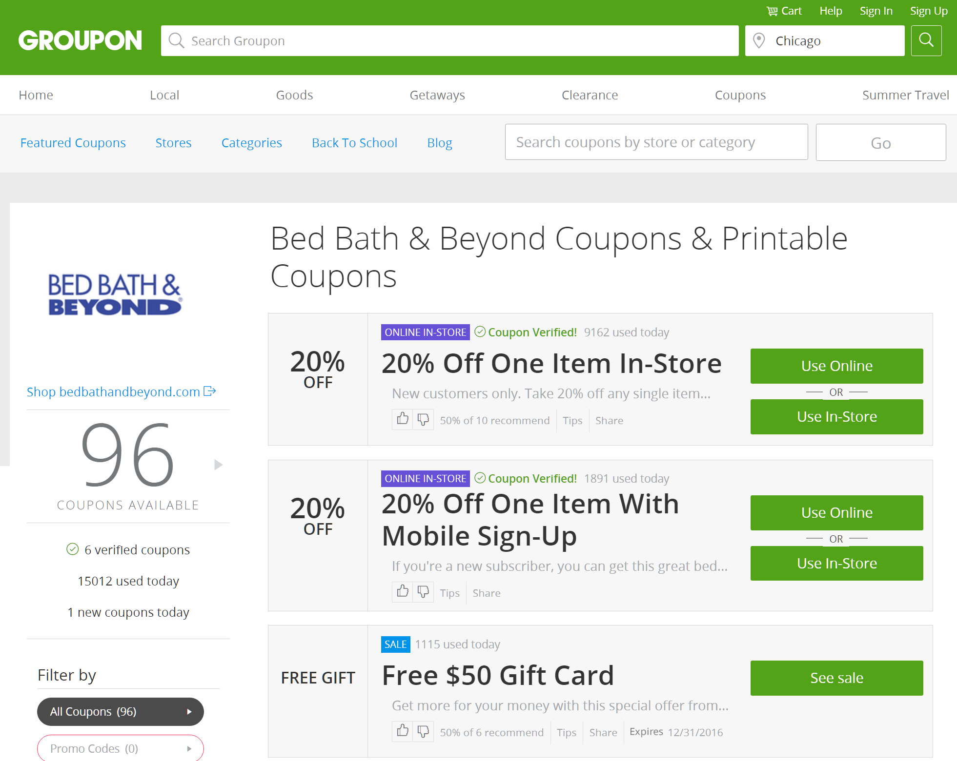 groupon coupons